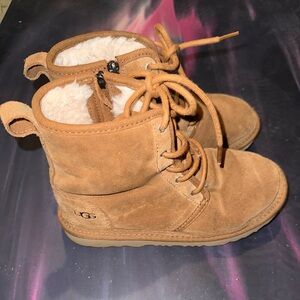 Kids UGG Chestnut Suede Neumel Ankle Boots